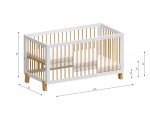 Alexander 4-in-1 Baby Cot Bed - Anthracite/Pine