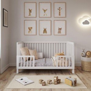 Alexander 4-in-1 Baby Cot Bed (White)