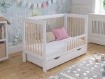 Luca Baby Cot Bed with Drawer and Guard Rail