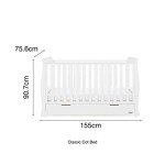 Obaby Stamford Classic Cot Bed - White