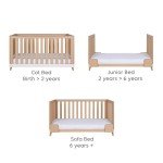Tutti Bambini Hygge 3-in-1 Cot Bed - Light Oak
