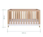 Tutti Bambini Hygge 3-in-1 Cot Bed - Light Oak