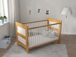 LUCY Nursery Cot Bed in Sunset Pine/White