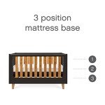 Tutti Bambini Como 3-In-1 Cot Bed - Slate Grey/Rosewood