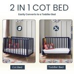 Babymore Midnight Kimi Cot Bed with Convertible Design
