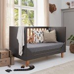 Tutti Bambini Como 3-In-1 Cot Bed - Slate Grey/Rosewood