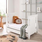 Babymore Stella Sleigh Cot Bed - White