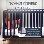 Babymore Midnight Kimi Cot Bed with Convertible Design