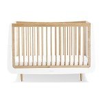 SnuzKot Skandi White and Natural Cot Bed