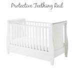 Babymore Stella Sleigh Cot Bed - White