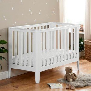 Babymore Iris Solid Pine Baby Cot Bed