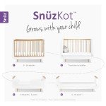 SnuzKot Skandi White and Natural Cot Bed