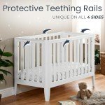 Babymore Iris Solid Pine Baby Cot Bed
