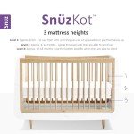 SnuzKot Skandi White and Natural Cot Bed