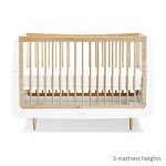SnuzKot Skandi White and Natural Cot Bed