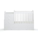 Kidsaw 4-in-1 Convertible Cotbed with Storage, White
