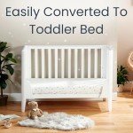 Babymore Iris Solid Pine Baby Cot Bed
