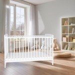 Luxury Baby Cot with Free Mattress - White