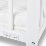 Luxury Baby Cot with Free Mattress - White