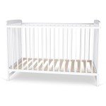 Luxury Baby Cot with Free Mattress - White