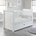 Baby Sleigh Cot Bed with Drawer – Converts to Toddler