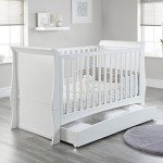 Baby Sleigh Cot Bed with Drawer – Converts to Toddler