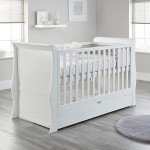 Baby Sleigh Cot Bed with Drawer – Converts to Toddler