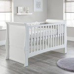Baby Sleigh Cot Bed with Drawer – Converts to Toddler