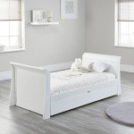 Baby Sleigh Cot Bed with Drawer – Converts to Toddler