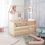 Convertible Wooden House Bed for Kids 70x140 cm