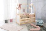 Convertible Wooden House Bed for Kids 70x140 cm