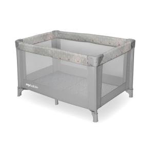 My Babiie Lightweight Travel Cot - Grey Elephants
