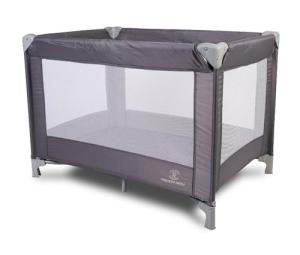 Sleek Grey Lightweight Travel Cot for Infants