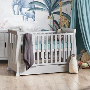 Mini Sleigh Cot Bed in Warm Grey by Obaby