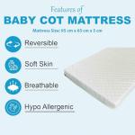 Quilted Breathable Baby Travel Cot Mattress 95x65 cm
