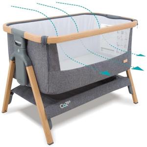 Tutti Bambini CoZee Next to Me Crib - Oak & Charcoal