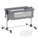 UBRAVOO Multifunction Baby Crib Bed with Silent Wheels