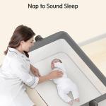 UBRAVOO Multifunction Baby Crib Bed with Silent Wheels