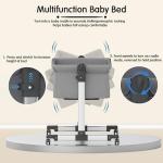 UBRAVOO Multifunction Baby Crib Bed with Silent Wheels