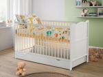 B4Beds White Baby Cot with Mattress & Drawer