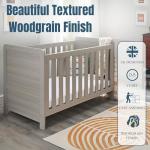 Caro Grey Wash Convertible Cot Bed with Teething Rail