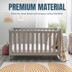 Caro Grey Wash Convertible Cot Bed with Teething Rail