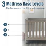 Caro Grey Wash Convertible Cot Bed with Teething Rail