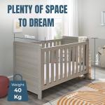 Caro Grey Wash Convertible Cot Bed with Teething Rail