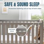 Caro Grey Wash Convertible Cot Bed with Teething Rail