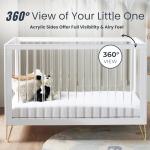 Acrylic Kimi Cot Bed with Hairpin Legs