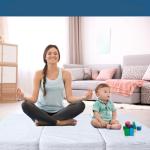 Trifold Portable Travel Cot Mattress Topper 95x65cm