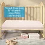 Quilted Breathable Baby Travel Cot Mattress 95x65 cm