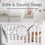 White Babymore Eva Sleigh Cot Bed with Mattress