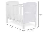 White Obaby Grace Mini Cot Bed
